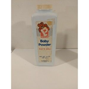Vintage 1980’s Peoples Brand Baby Powder Bottle Talc DISCONTINUED Used 14oz
